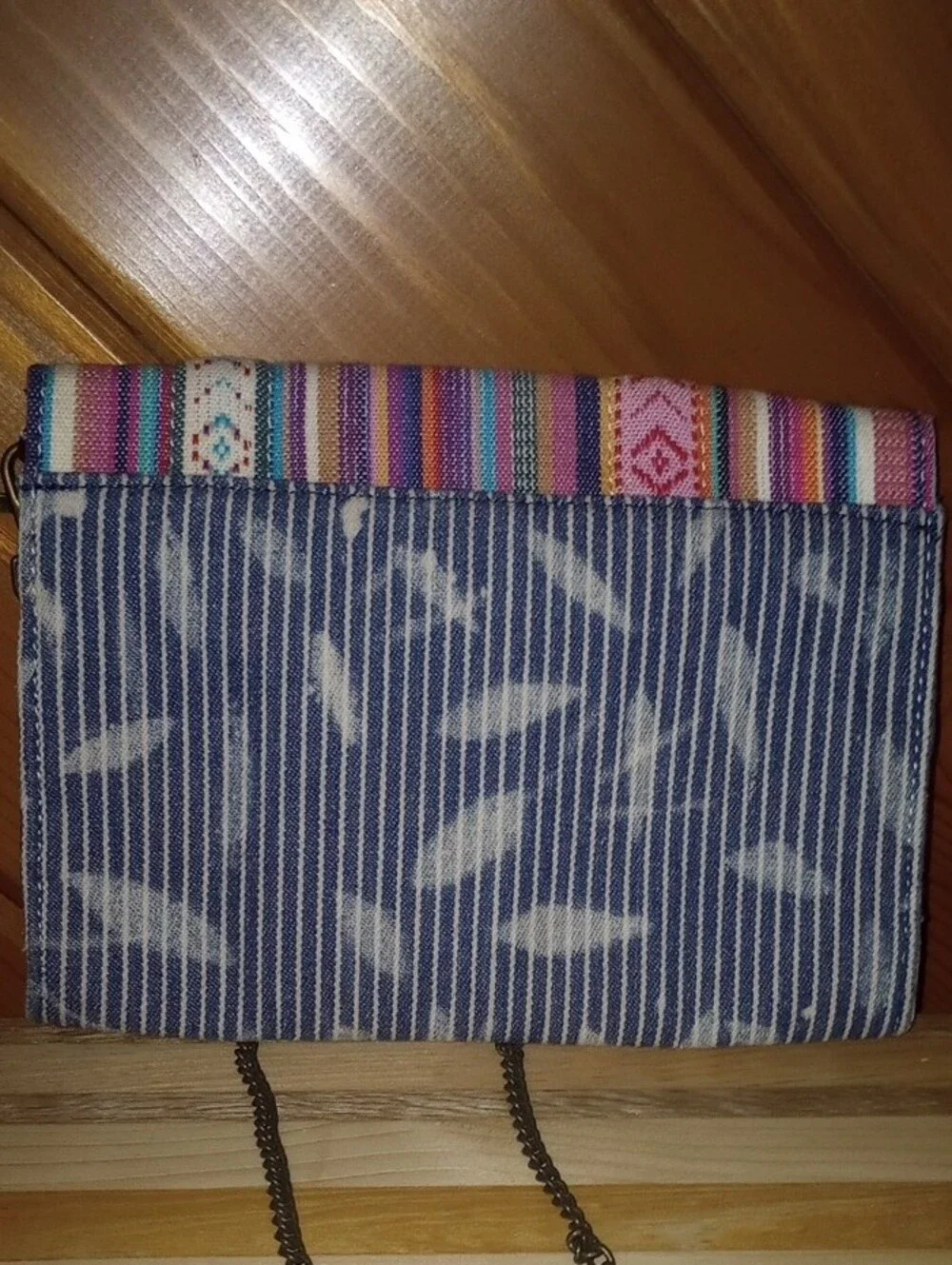kimchi Multicolor Stripe & Embroidered Crossbody Clutch - Picture 2 of 5